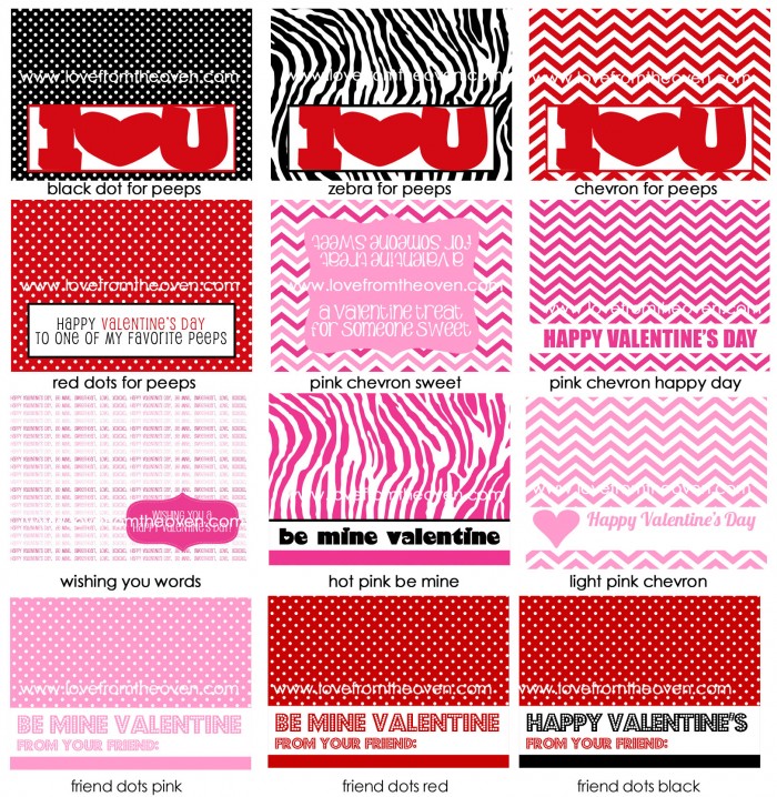 Free Printable Treat Toppers For Valentine's Day!