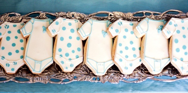 baby shower adorable onesie cookies
