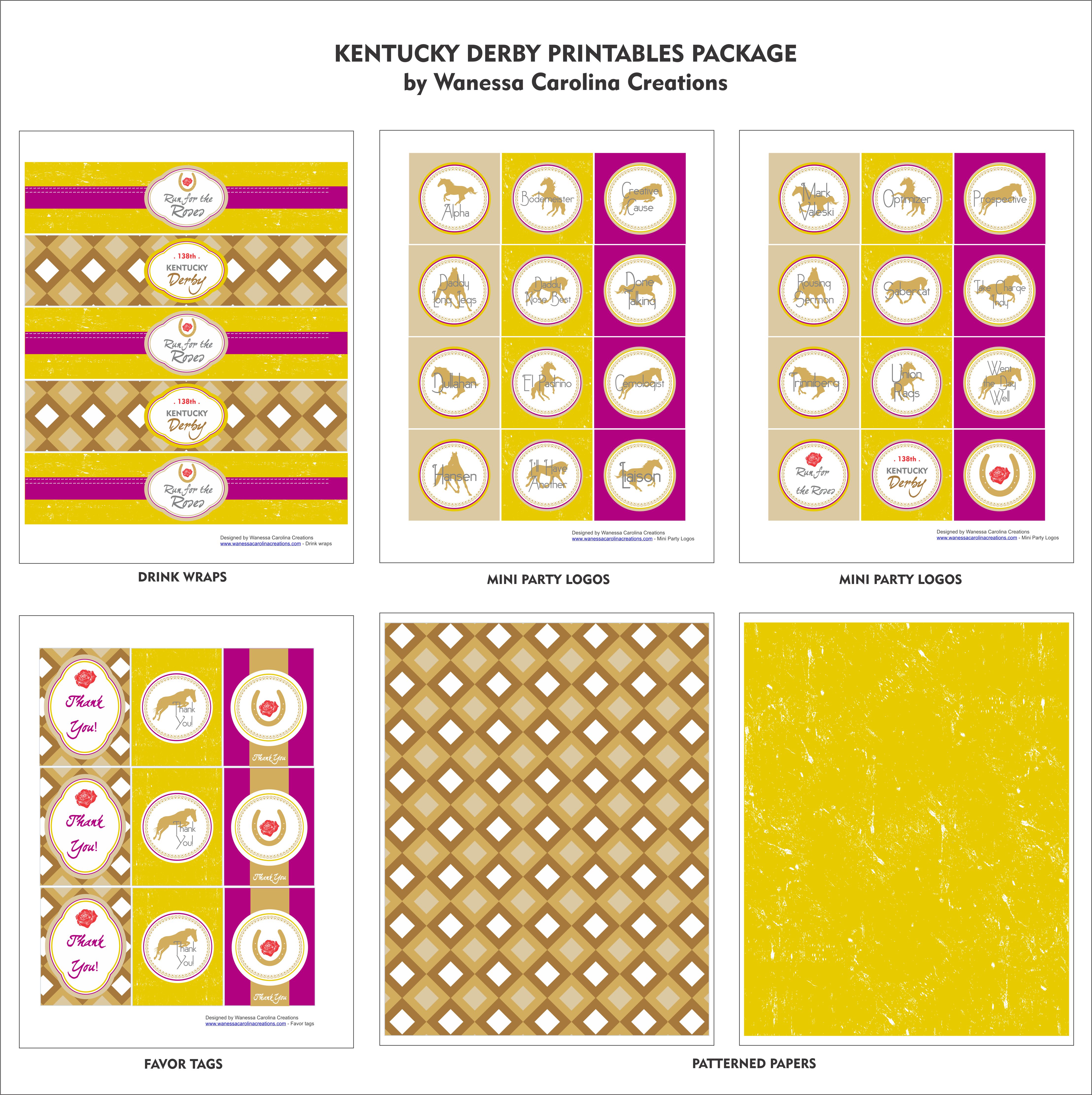 Lovely Kentucky Derby Printables! - B. Lovely Events