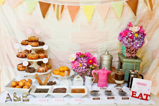 donut dunking station for Mothers Day brunch