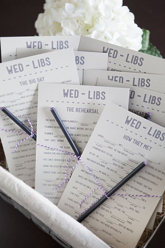 Free Wedding program mad libs