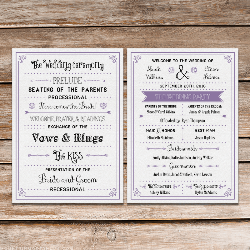 free wedding fan programs, Fun vintage Free wedding program 