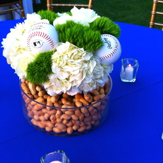 These Baseball Centerpieces Are A Home Run!- B. Lovely Events