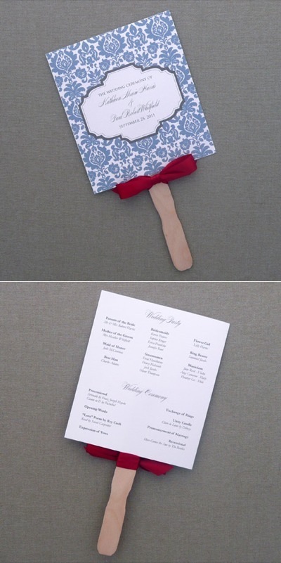 free wedding fan programs and free wedding paddle fan template