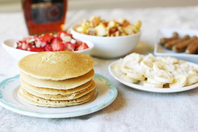 Build your own pancake bar for brunch