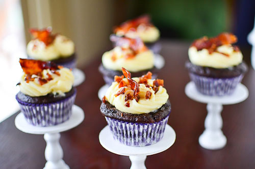 Chocolate Beer Bacon Alcohol Infused Cupcakes