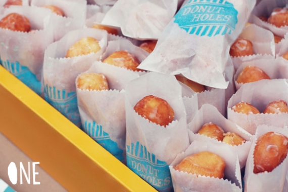Doughnut Holes in tiny bags for brunch