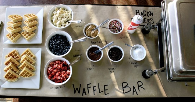 Love this crate paper for this waffle bar