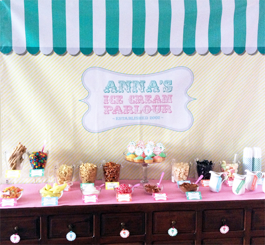Love this ice cream parlour for an ice cream party