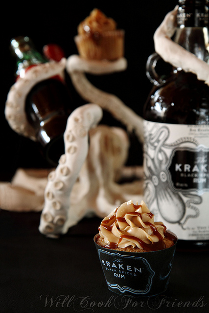 Rum and Coke Cupcakes with Kraken Rum-These are magnificient!