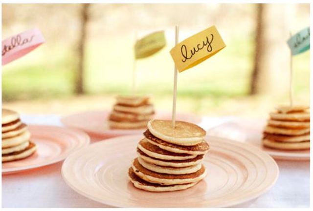 Super cute stack of pancakes for a brunch