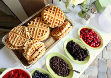 Waffle Bar Set up-Great for a brunch or wedding!