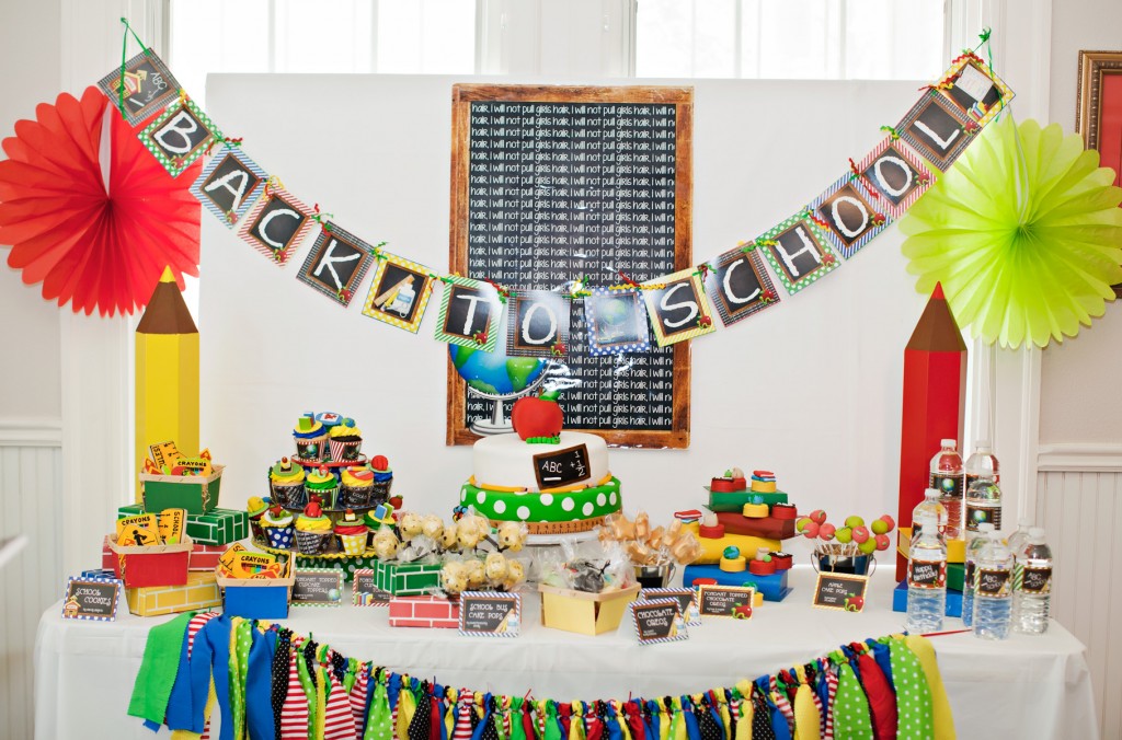 Colorful back to school party