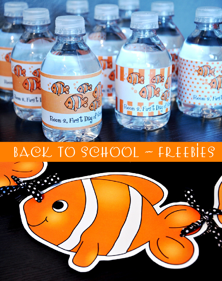 School Of Fishes Themed Free Printables for Back To School Party