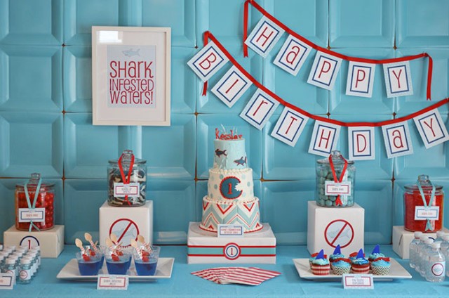Amazingly cute Shark Birthday Party