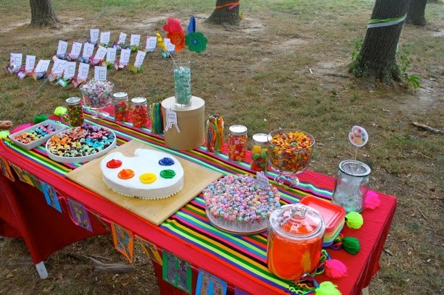 Art Party dessert table