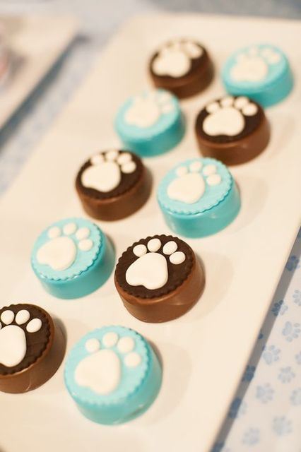 Chocolate paws for a Dog Birthday Party