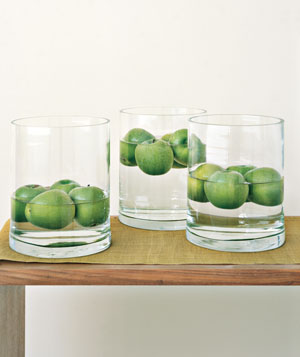 Floating apple decorations