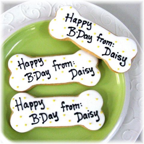 Happy Birthday Doogie Birthday Bone cookies