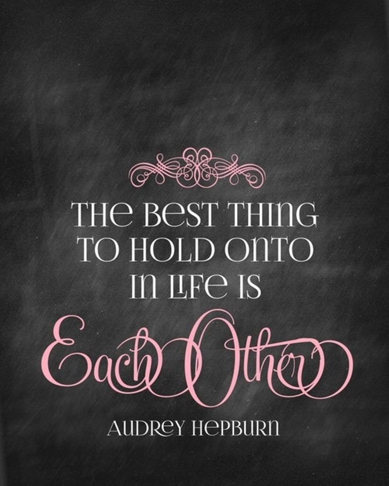 Inspirational Quote-Audrey Hepburn chalkboard printable