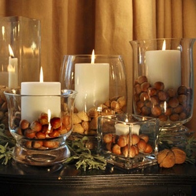 Nuts for Fall Decor-Love this Idea