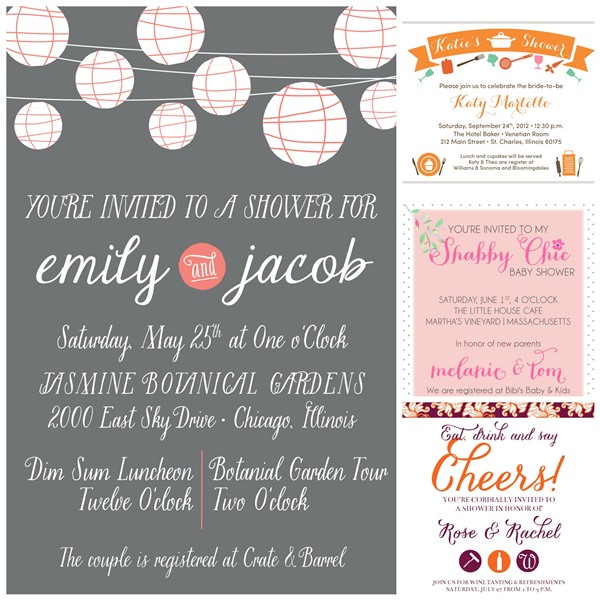 Small Moments Bridal and Baby shower Invitations 1