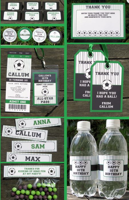Soccer Party Printable Set