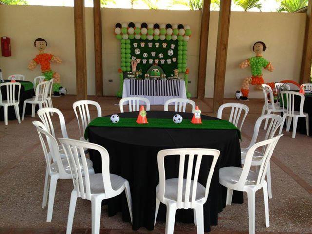 Soccer cone and soccer ball centerpieces