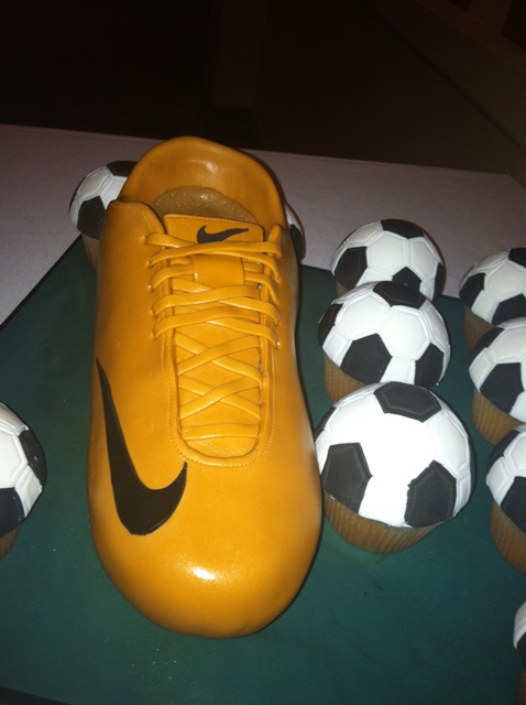 Soccer shoe cake-so amazing