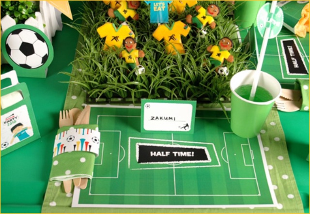 World Cup themed soccer party centerpiece