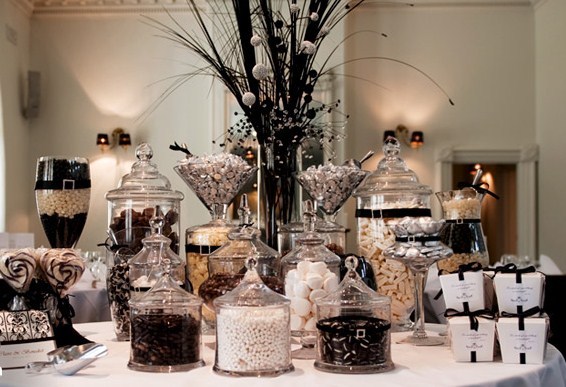 Black And White Wedding Buffet