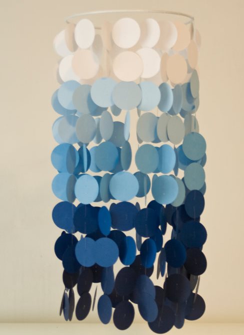 Blue Ombre Party Chandelier