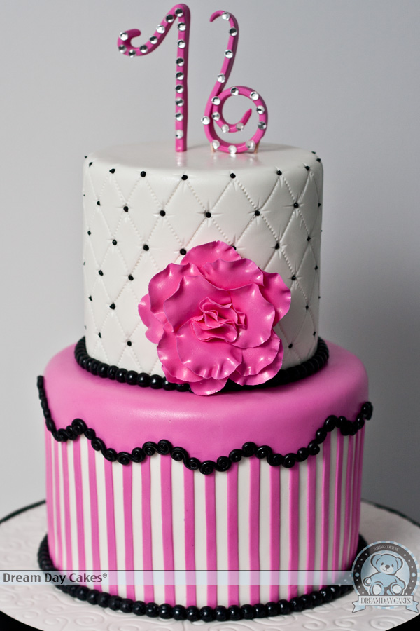 Chic sweet 16 cake