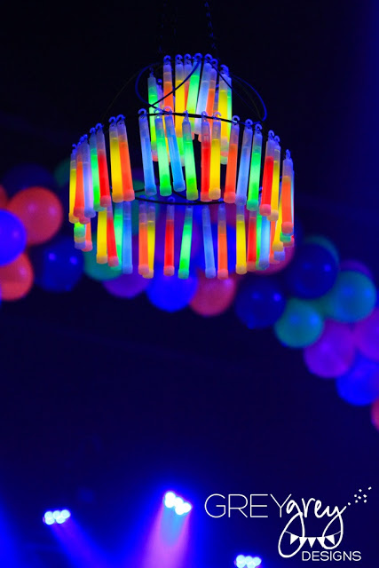 Glow In The Dark Chandelier For Neon Sweet 16 party. See More Glow In The Dark Party Ideas On B. Lovely Events