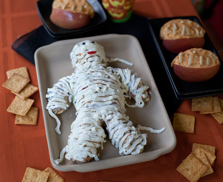 Halloween Mummy Cheese Dip!