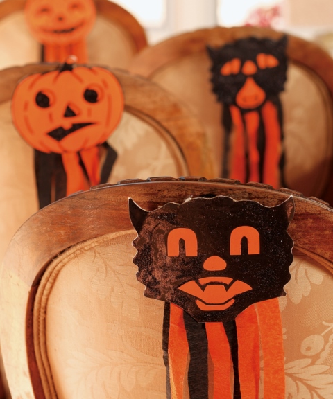 Love these Halloween Cat Chair decorations