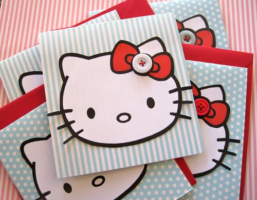 Lovely hello kitty invitations-cute for a sweet 16!