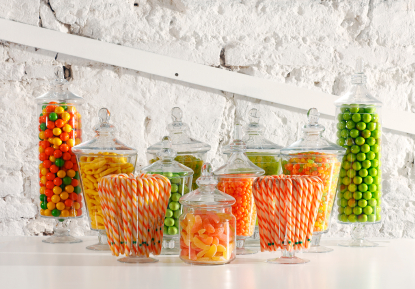 Orange and green Candy Buffet