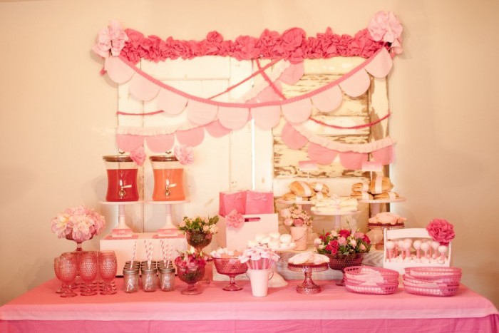 Pink Ombre Party Drink Station