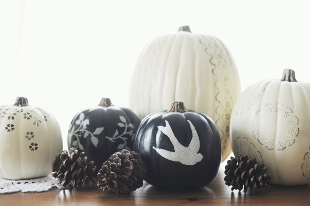 So Pretty are these Painted Pumpkins!
