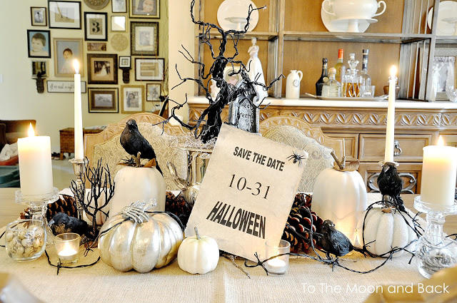 Spooky crow Halloween Tablescape