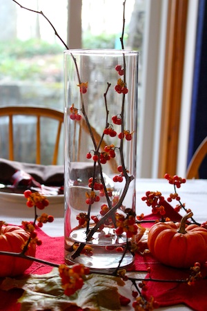 Branches and Berries for Thanksgiving Centerpiece ideas