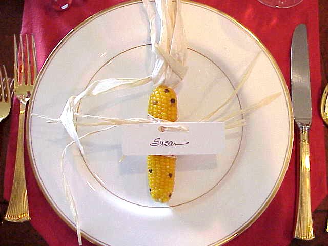 Cord place settings for Thanksgiving