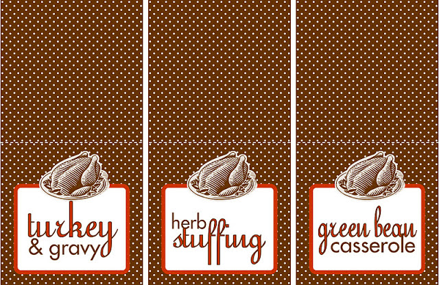 Free Printable Thanksgiving Food Labels