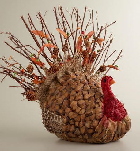 Natural Turkey Decoration for Thanksgiving