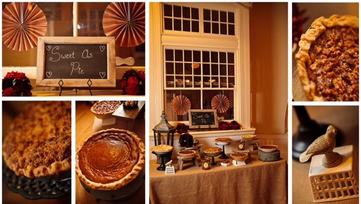 Pie stations are wonderful for weddings or Thanksgiving