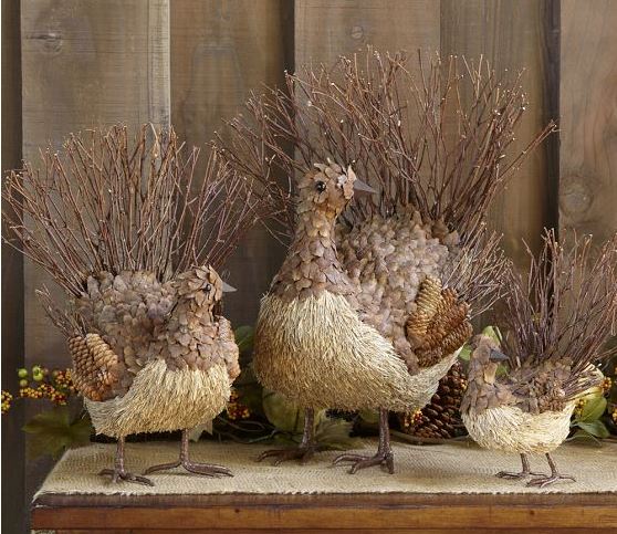 Rustic Twig Turkey Decorations