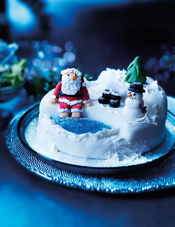 Adorable Christmas Santa jacuzzi cake!