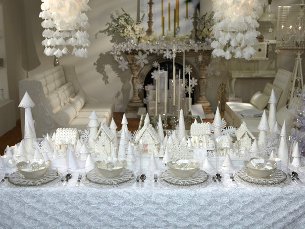 All White Christmas Tablescape