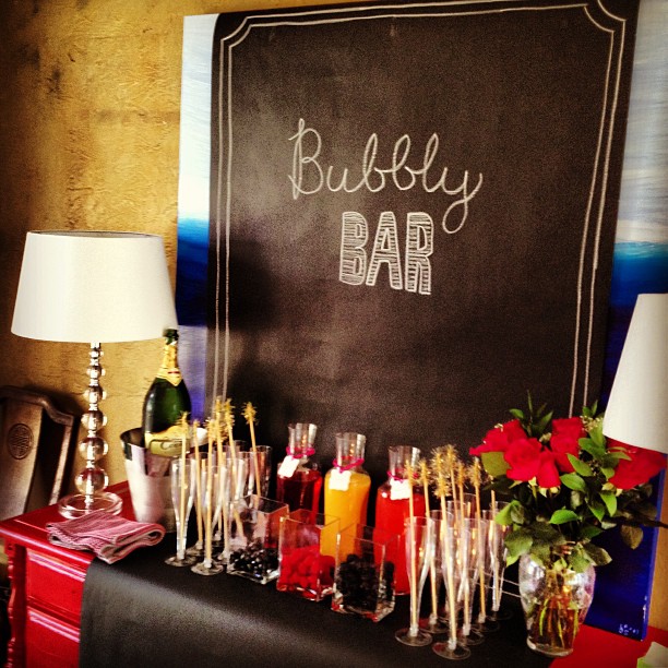 Easy Bubbly Bar for new Years Eve